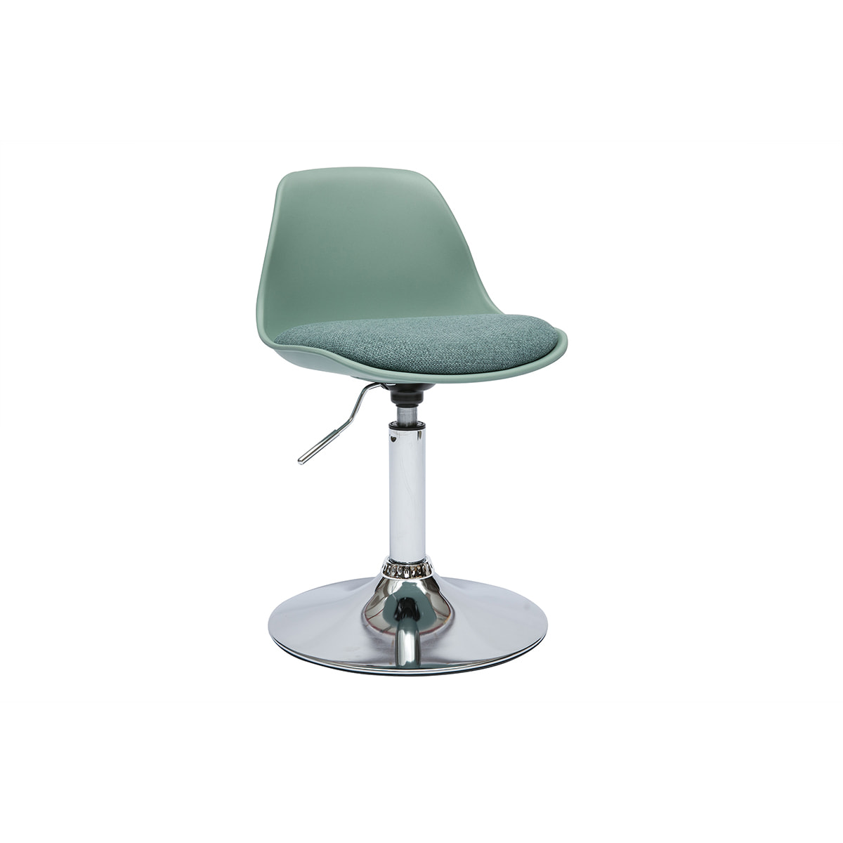 Chaise de bureau design enfant vert de gris STEEVY