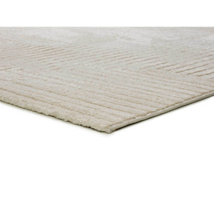 VERONA Alfombra geométrica con relieve en color crema, varias medidas disponibles.