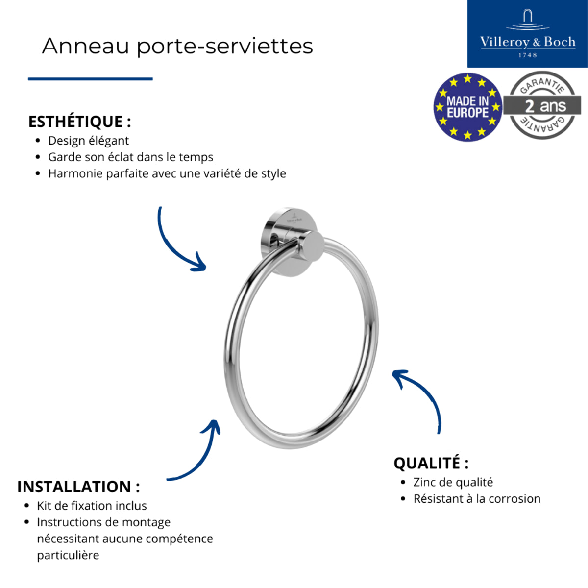 Anneau porte-serviettes Elements - Tender