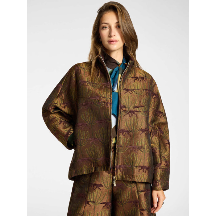 Elena Mirò - Giacca in tessuto jacquard - Marrone