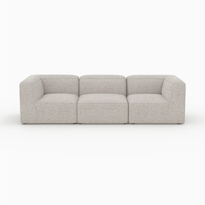 Canapé modulable en tissu beige 3 places - Hestia