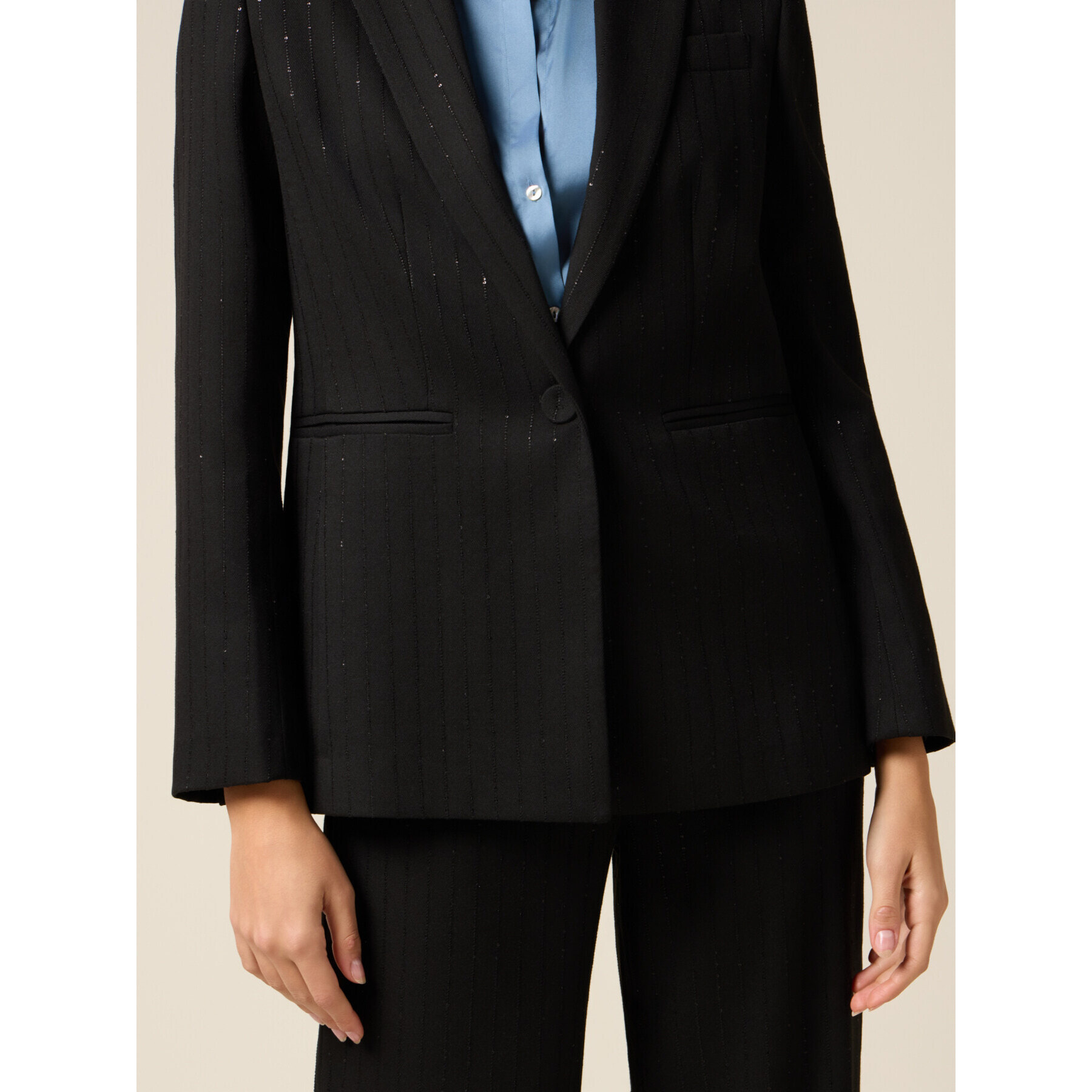 Oltre - Blazer con ricamo in paillettes - Nero
