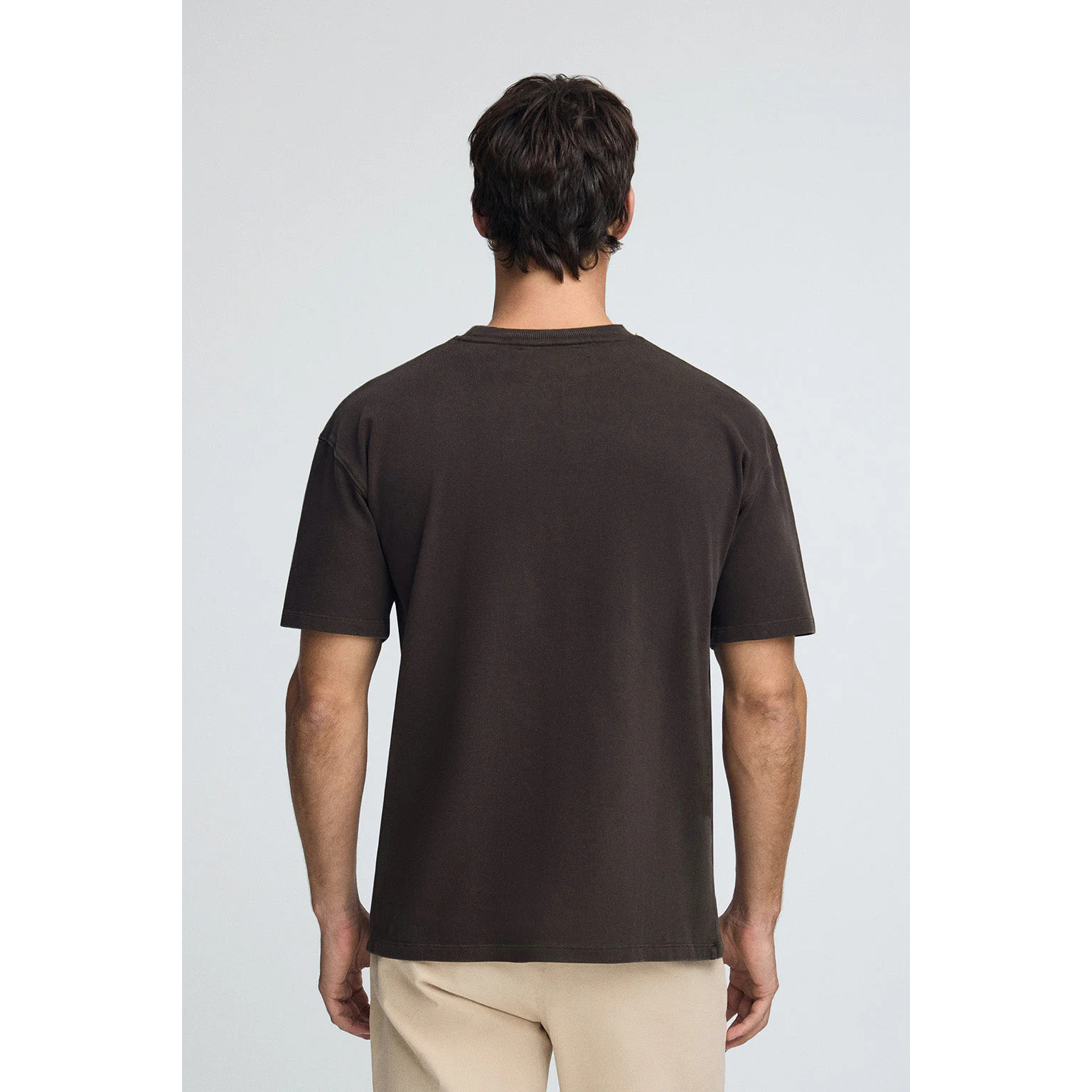 Camiseta Tarak color chocolate oscuro con logo Polo Club