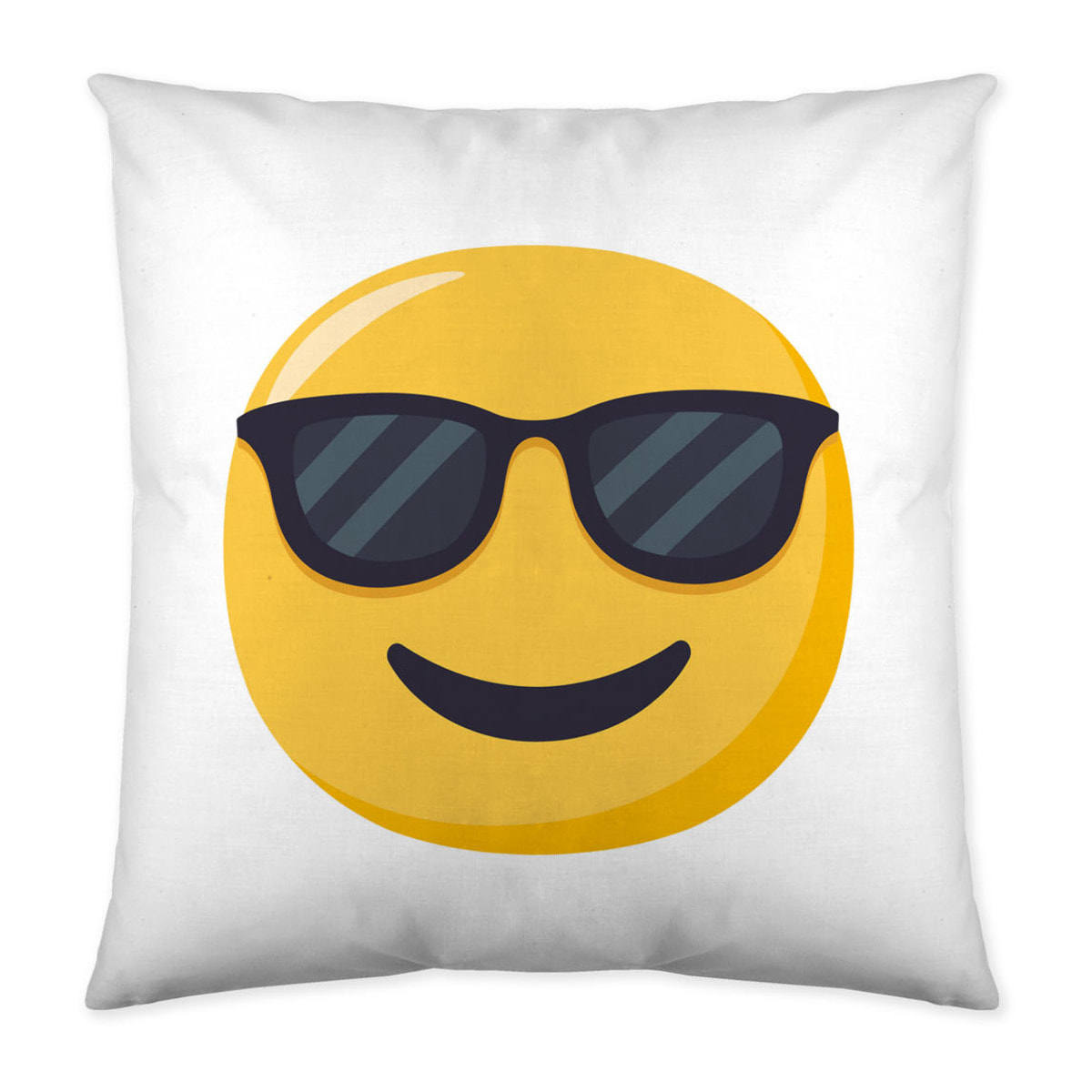 Emoji - Funda de Cojín Estampado - Con Cremallera - Sin relleno - 100% Algodón - Emoji 1