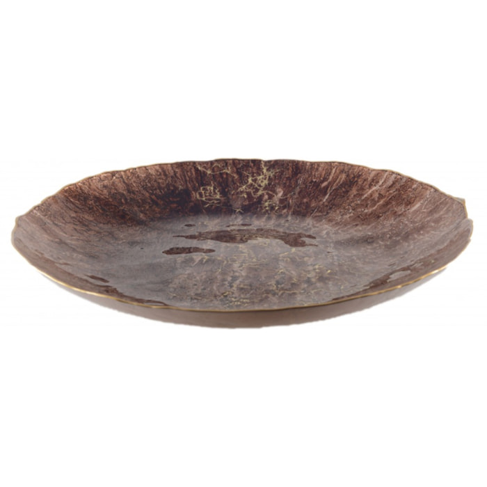 Coupe marron avec bord doré 50cm