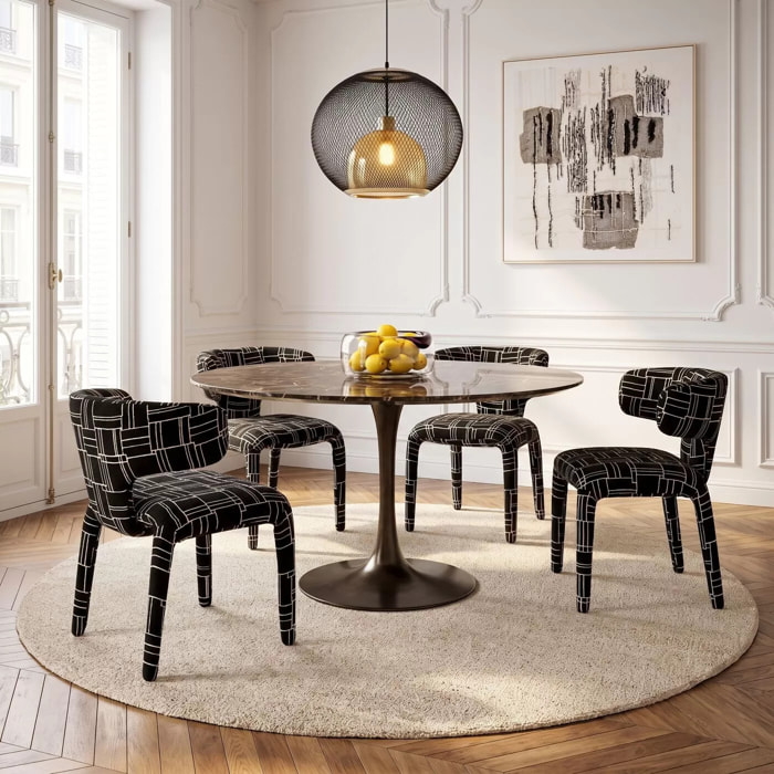Chaise Tobi Trio noire Kare Design