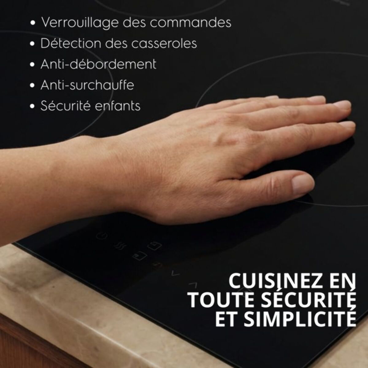 Plaque induction ELECTROLUX LIB60320CL Matt - Finition Noir Mat 3 foyers