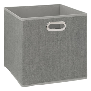 Caja de almacenamiento de 31 x 31 cm, gris jaspeado claro