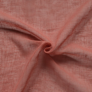Voilage  - Effet lin chiné - Rose