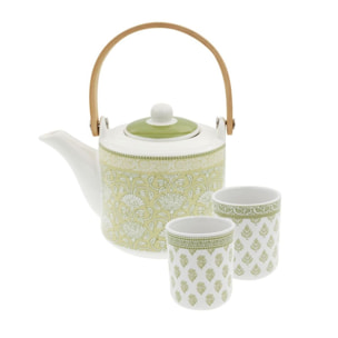 Lot de 2 tasses et 1 théière avec infuseur, SOLIMAN