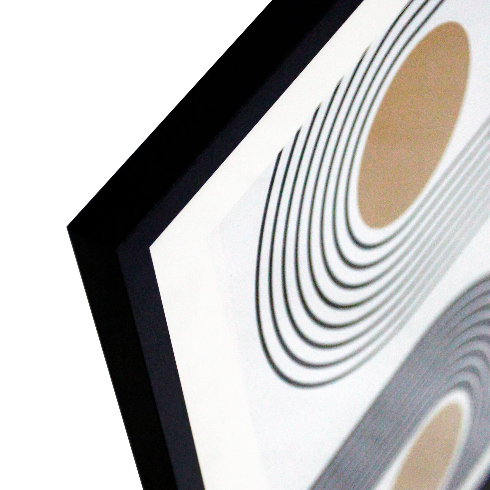 2 láminas impresas enmarcadas Route blanco-negro 60x40x3 cm