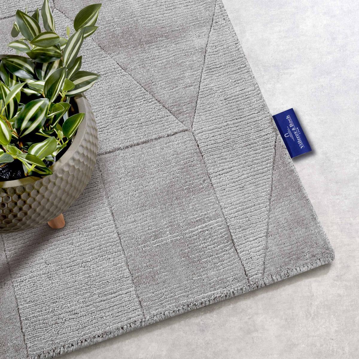 Tapis salon géométrique, relief tissé à la main, design authentique