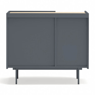 Cómoda Corvo 7 cajones gris perla