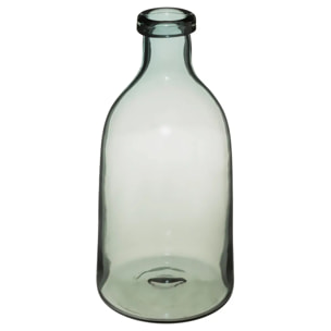 Vase bouteille "House" - verre - gris - H29 cm