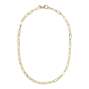 Collana Lunga Maglia Ovale placcata Oro Giallo 18Kt - 61.5cm