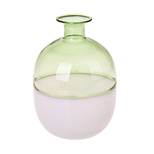 Bottoglia/Vaso Rotondo - Pezzi 2 - Colore Verde - 11x17Hx11cm - Bianchi Dino