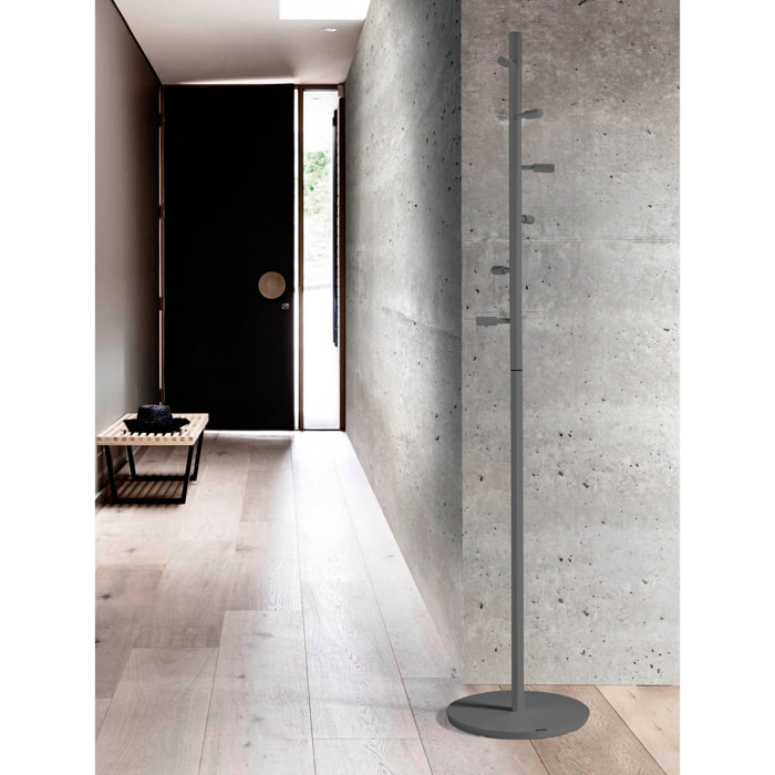 Perchero Espiral madera haya gris 182x37x37 cm