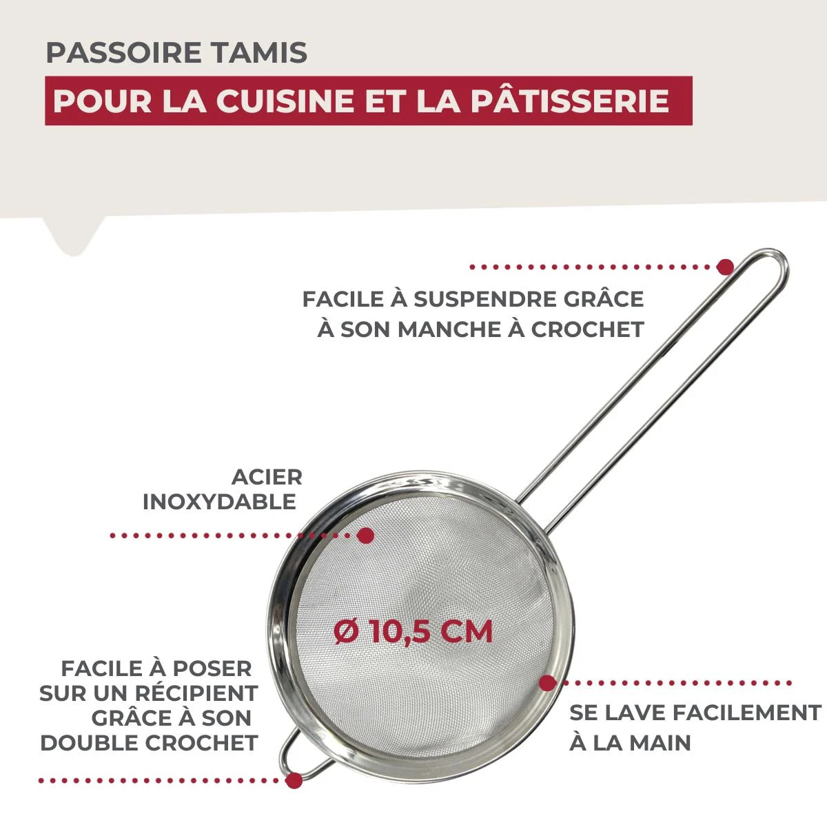 Passoire Chinois en inox Fackelmann