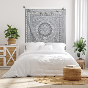 Tapisserie Murale - HOME DECO FACTORY - Mandala - Gris
