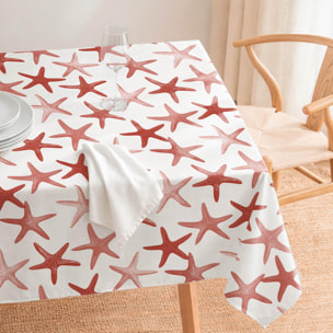Mantel antimanchas OCEANA CORAL - 100% algodón