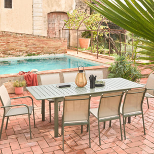 Chaise de jardin empilable aluminium (lot de 4) BUFFALO