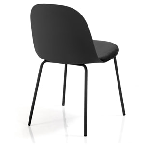 Tomasucci Lot de 4 Chaises CHLOE NOIRE