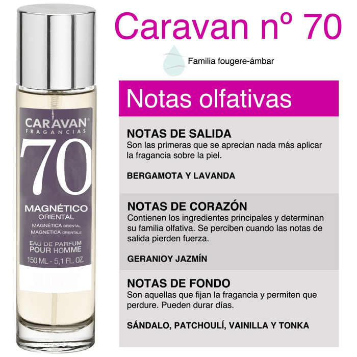 Caravan fragancias set de 3 frascos perfume de hombre nº70, de 150 ml