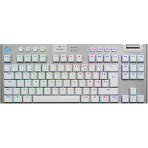 Clavier gamer sans fil LOGITECH G915 X Lightspeed TKL Tactile Blanc