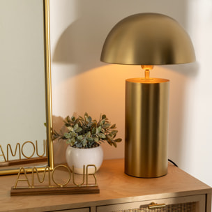 Lampe "Champi" en métal H50cm doré