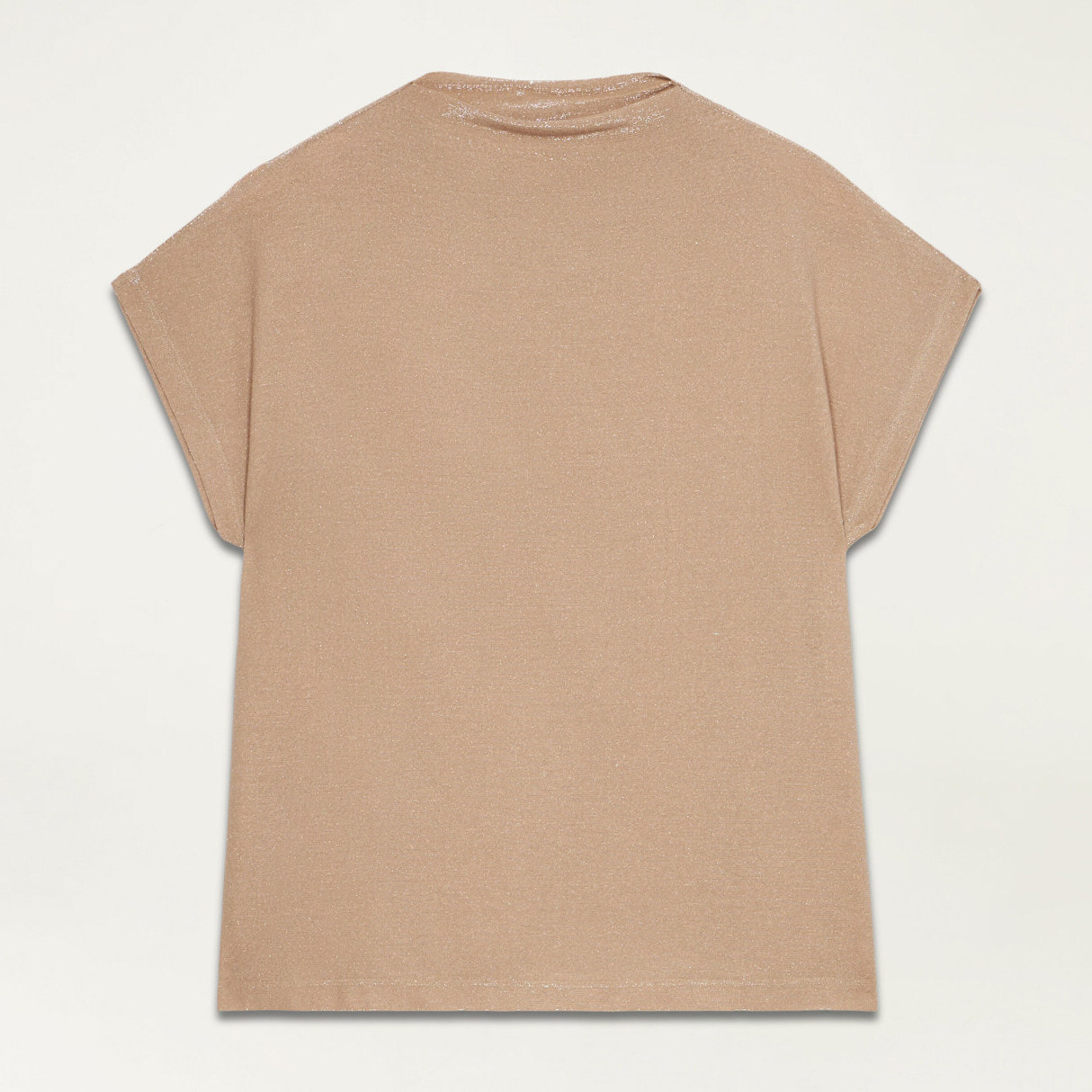 Oltre - T-shirt lurex a kimono - Beige