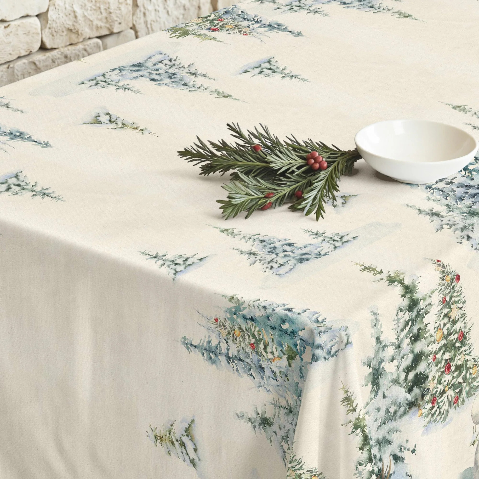 Nappe anti-taches Christmas landscape 100