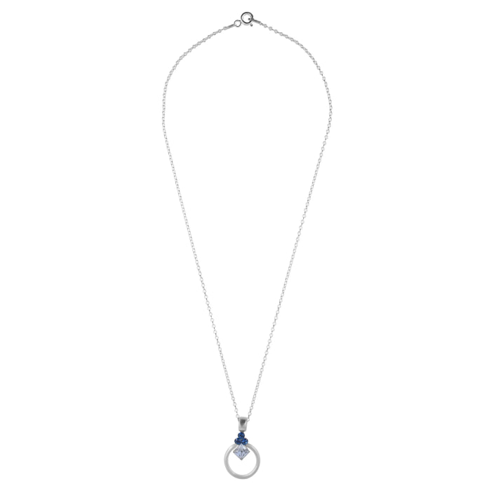 Gargantilla plata de ley Clow azul Swarovski