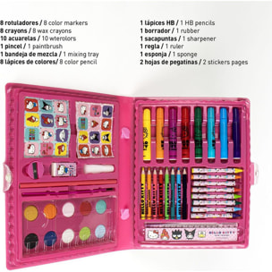 Set Papelería Coloreable Caja Hello Kitty