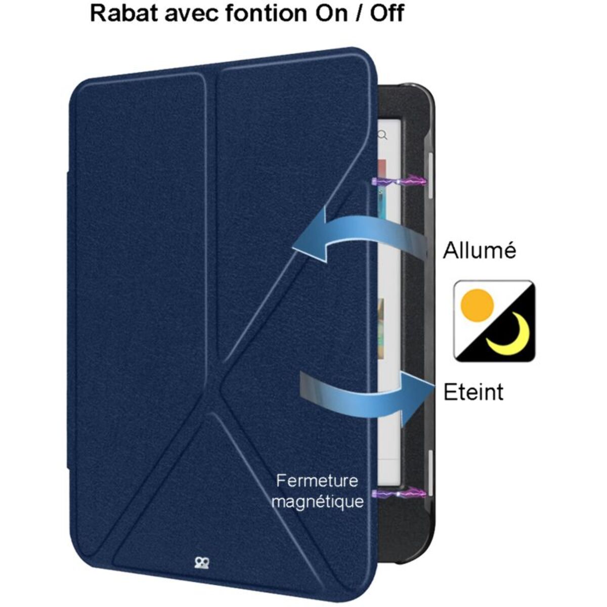 Etui IBROZ Origami Kobo Clara 2024 Bleu