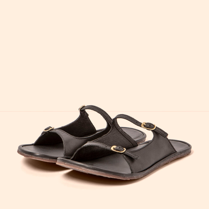 Sandalias N5684 SOFT NAPPA BLACK/ BARE SANDALS color Black