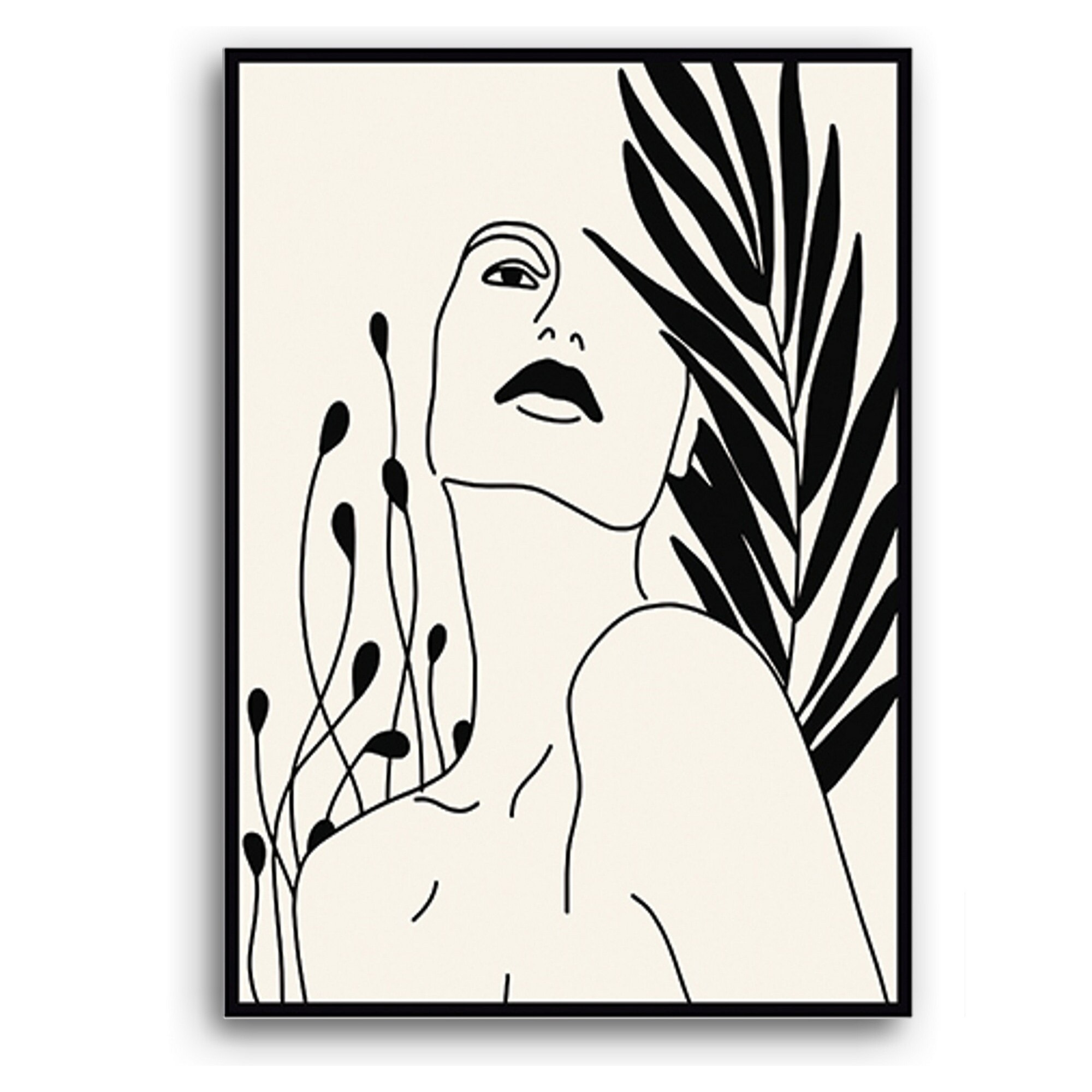 Composition décorative Tomasucci WOMAN, en plastique et PVC, noir, 50 × 3 × 70 cm
