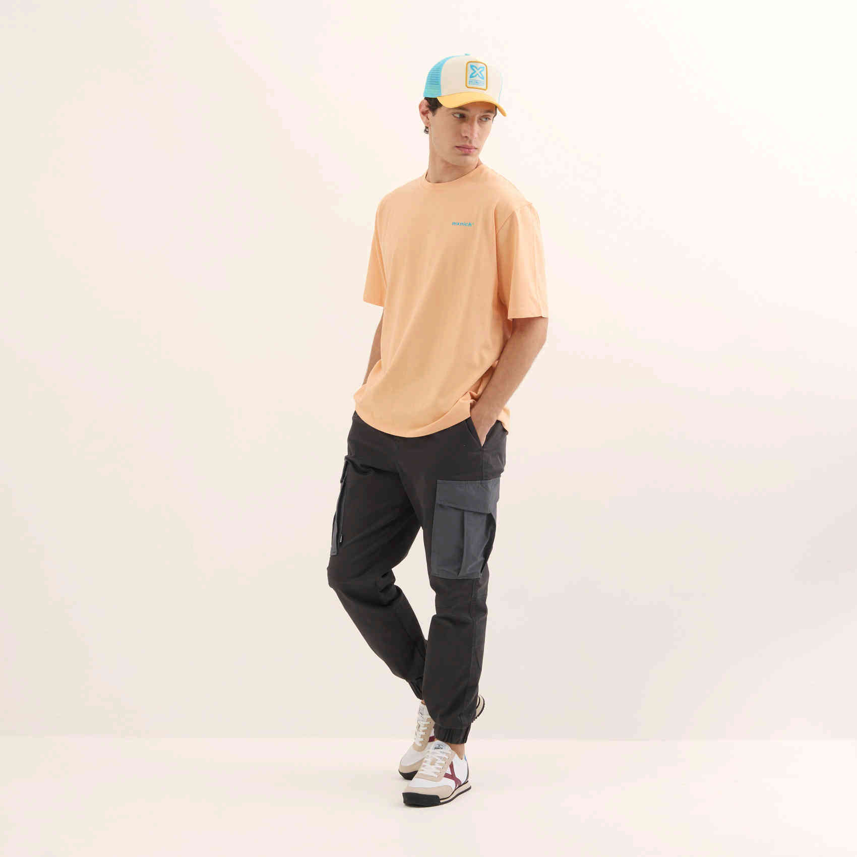 Camiseta Estilo Urbano Oversize Algodón Orgánico Albaricoque STREETWEAR T-SHIRT APRICOT