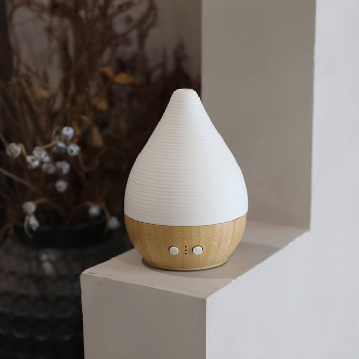 Humidificador ABS con taa de PP y LED de colores con fragancia de lavanda y jazmín