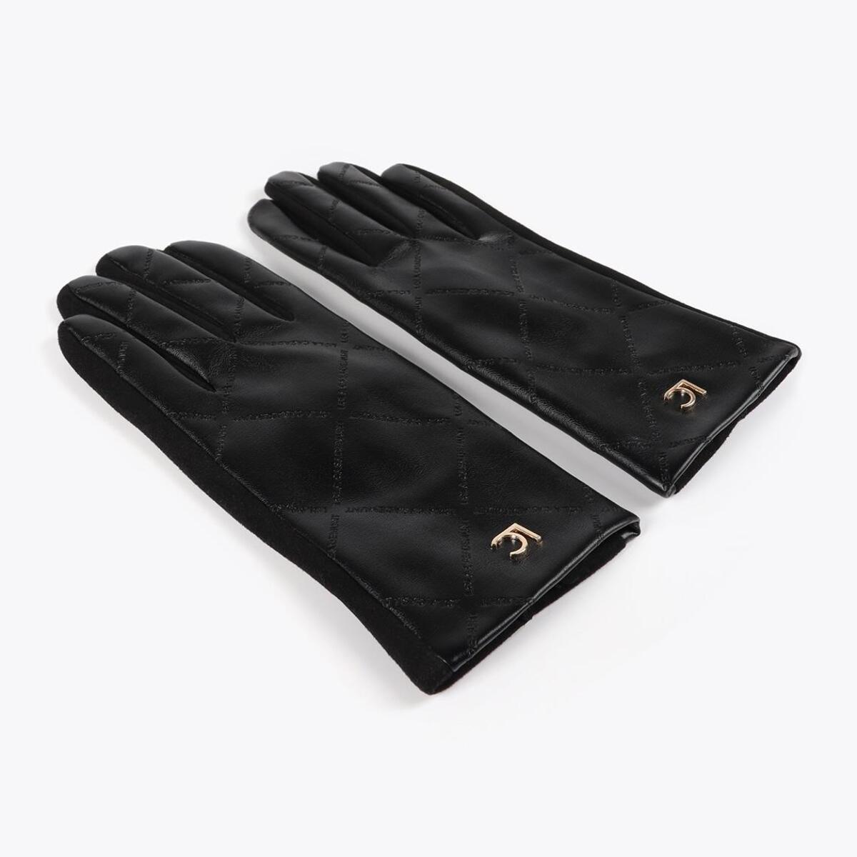 Guanti con Logo a Reticolo