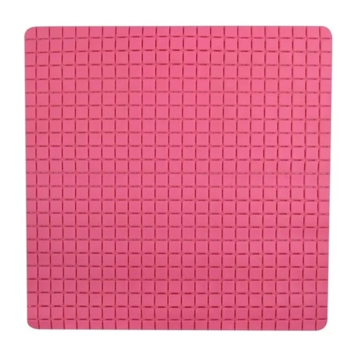 Tapis Fond de douche antidérapant Caoutchouc QUADRO 54x54cm Rose Fuschia MSV