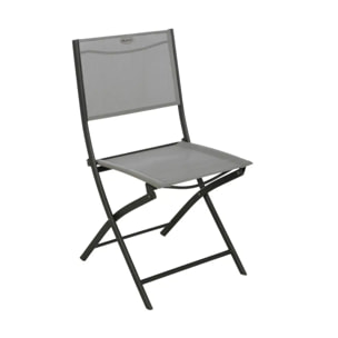 Lot de 4 chaises de jardin pliantes Modula Galet & Graphite