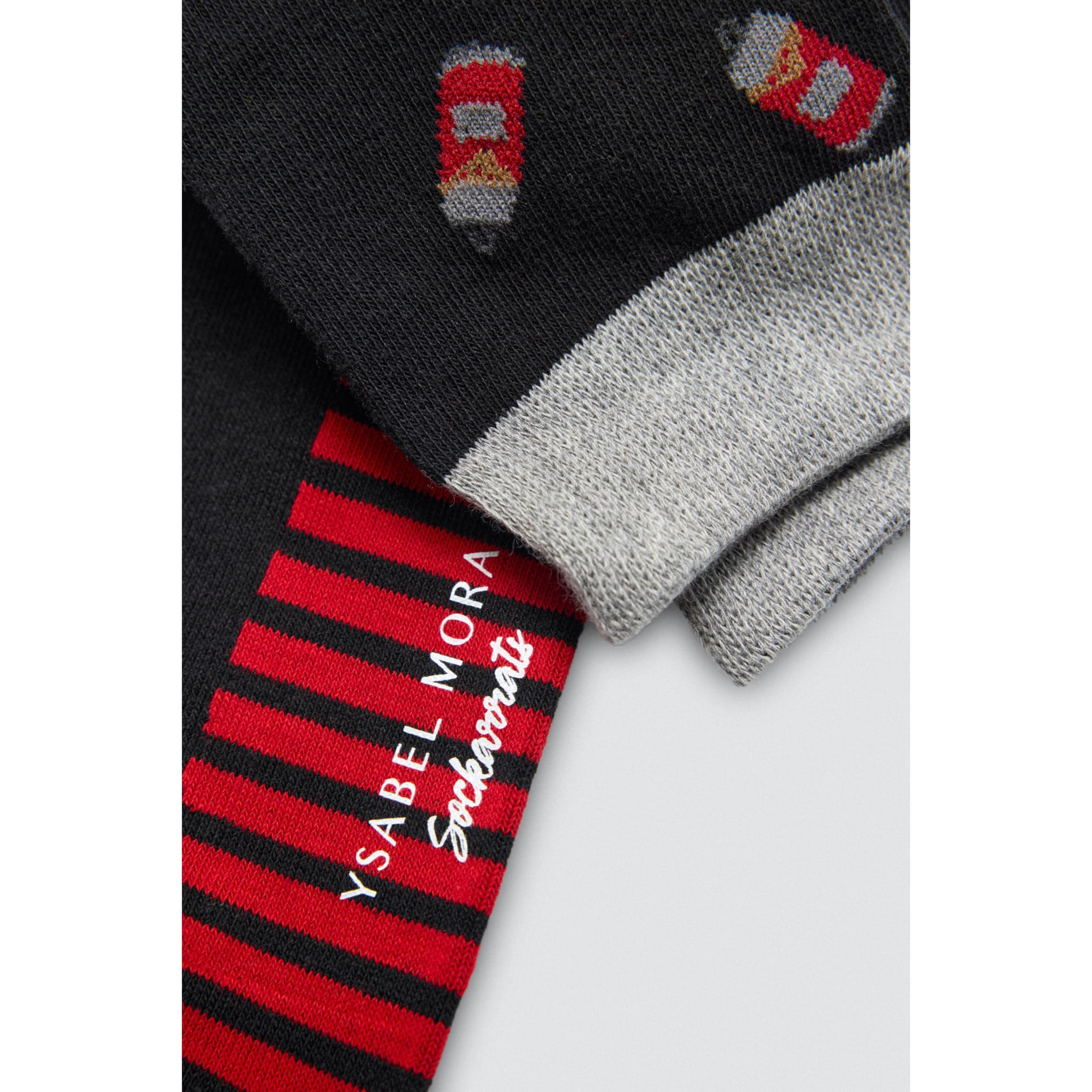 Confezione da 4 calzini anti-pressione stampati