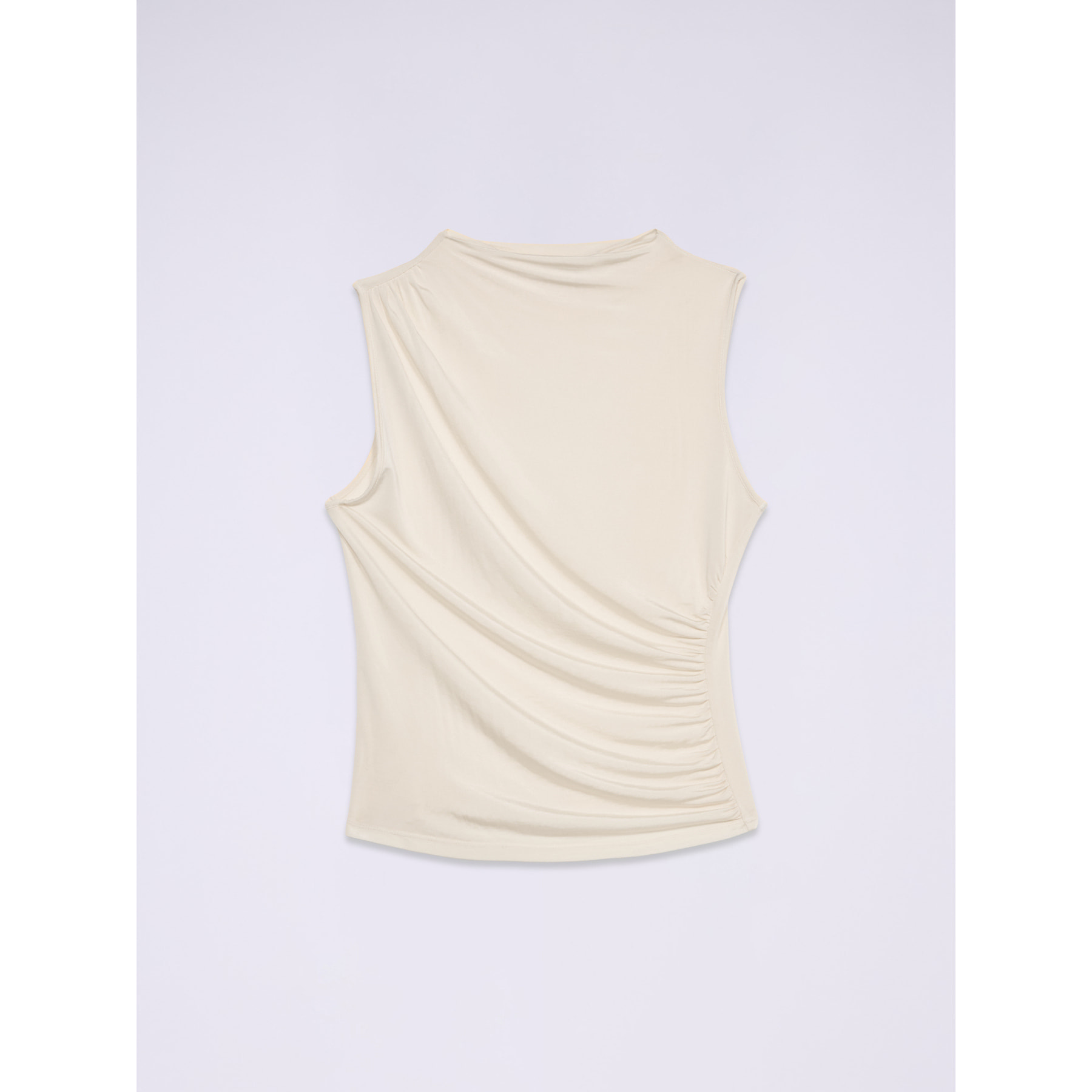 Oltre - Top in jersey drappeggiato - Bianco