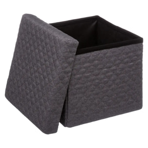 Pouf pliable 31x31cm "Mix N' Modul" gris anthracite