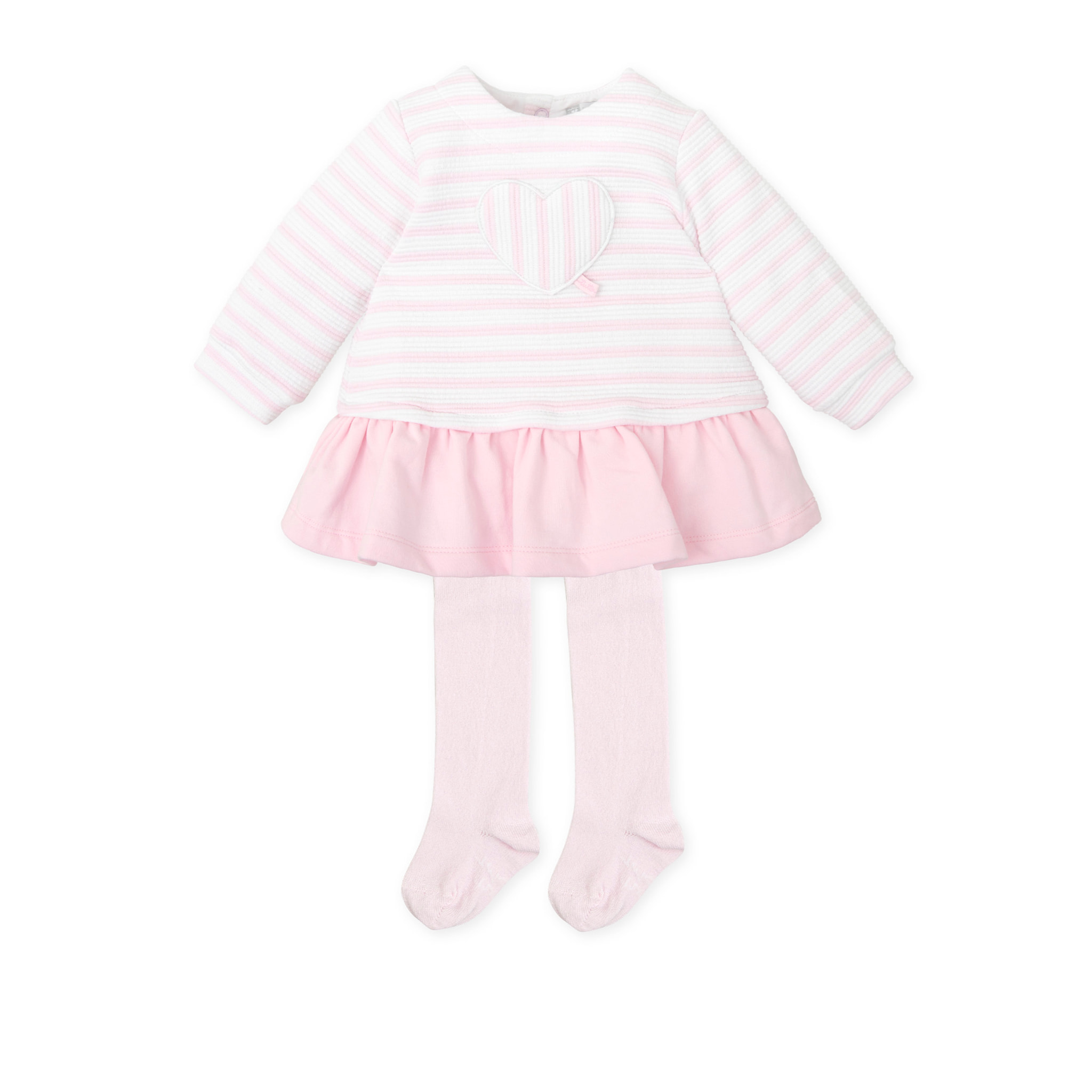 Vestido con leotardos . - Rosa