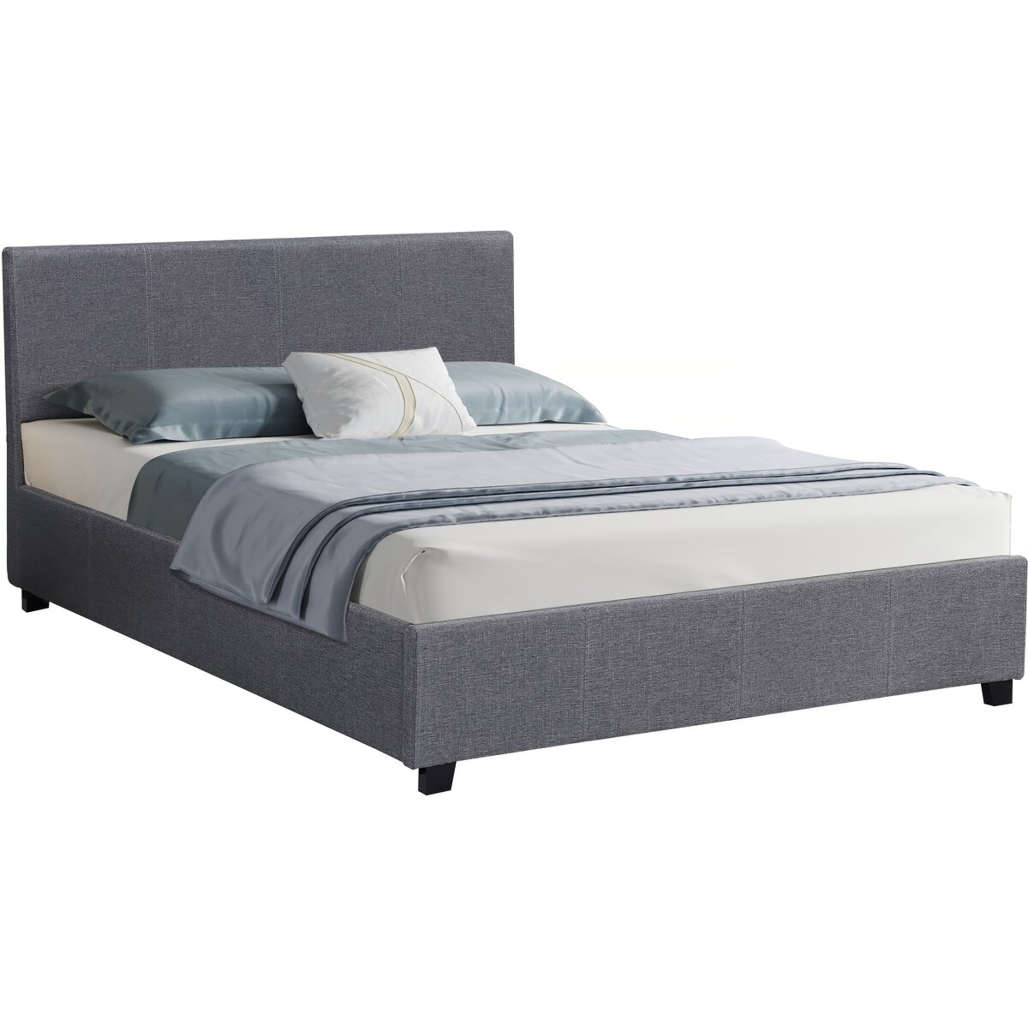 Lit double avec coffre "Carla" - 160 x 200 - Gris