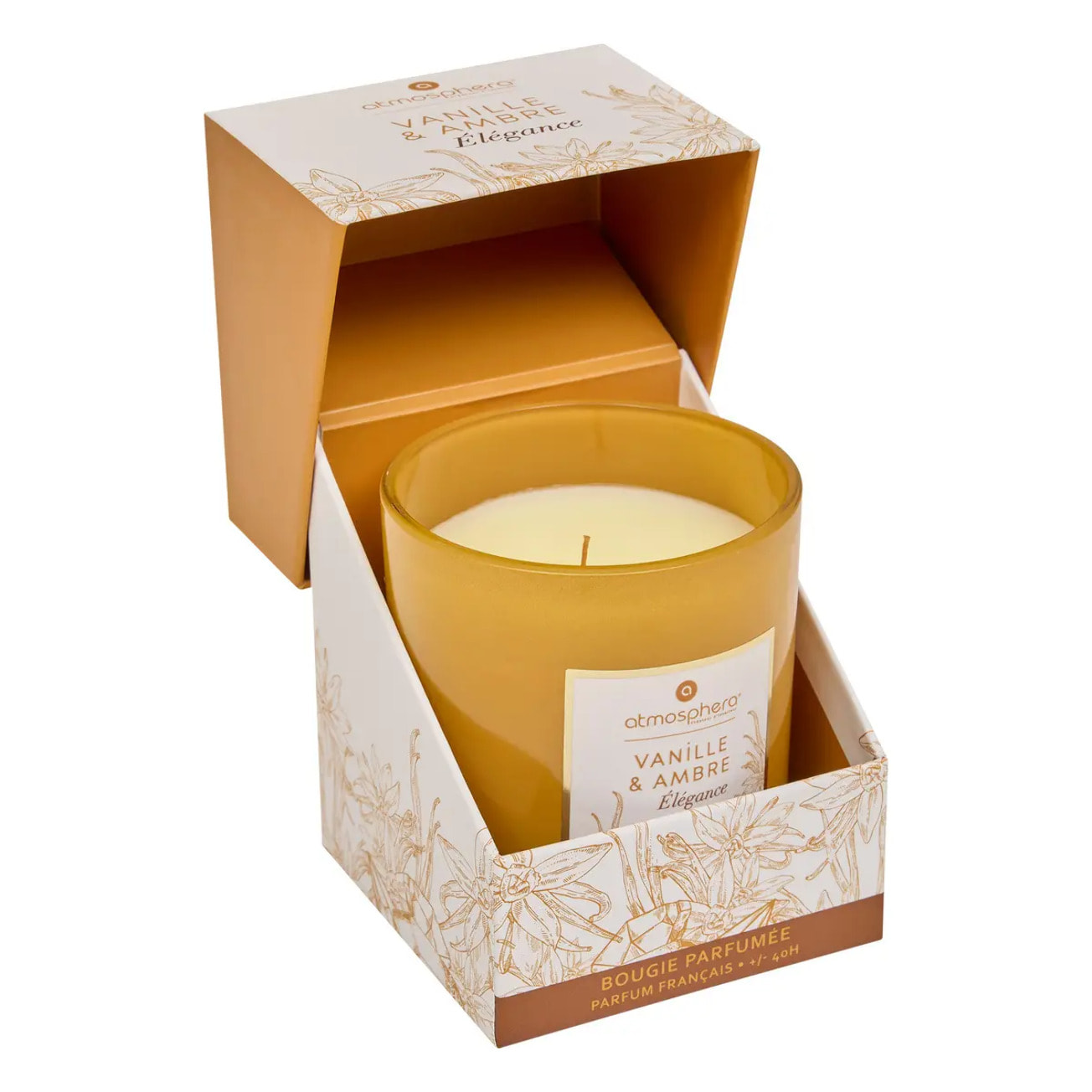 Bougie parfumée "Mael" - vanille ambrée 190g
