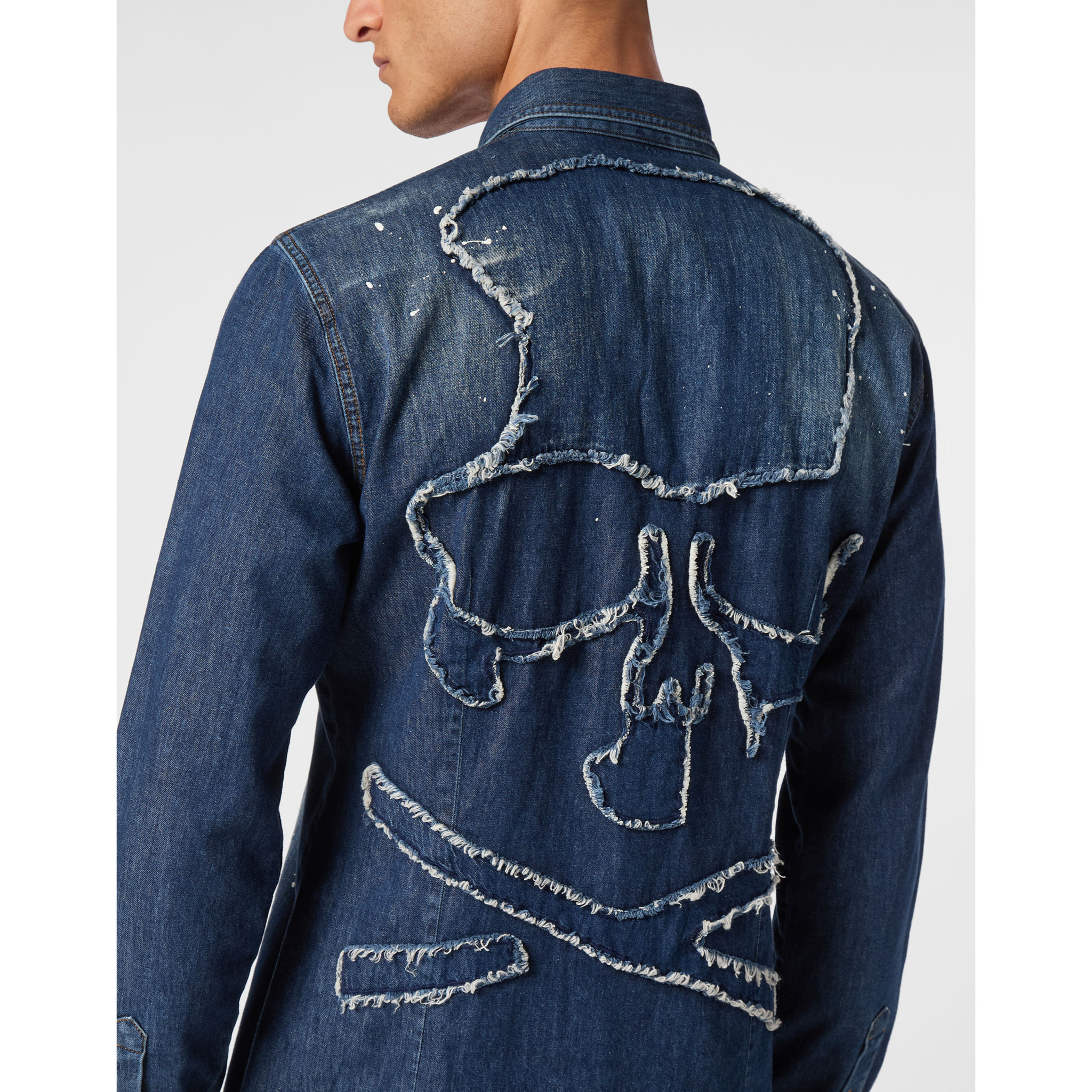 PHILIPP PLEIN Camisa vaquera SKULL&BONES