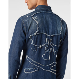 PHILIPP PLEIN Camisa vaquera SKULL&BONES