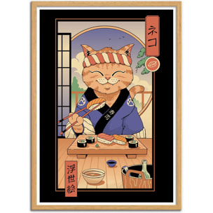 Affiche - Sushi cat in Edo - Vincent Trinidad